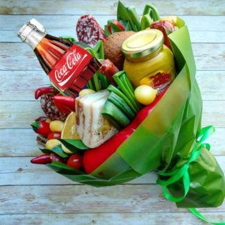 Съедобный букет 86. Букет для мужчины из продуктов